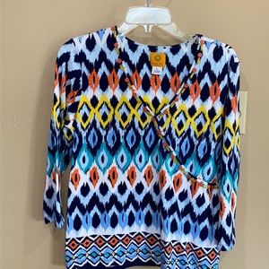 Ruby Rd 3/4 Sleeve jazzy top